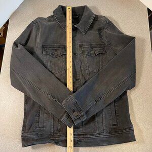 Hollister Black Denim Distressed Jacket Size Medium